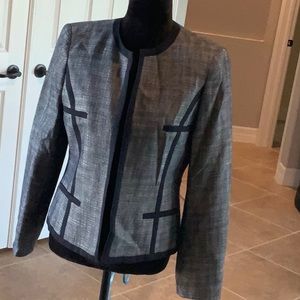 Kasper blazer, blue speckled with silver threading, size 8